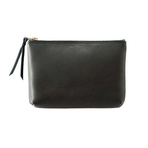 GLOVE LEATHER ZIP-TOP POUCH